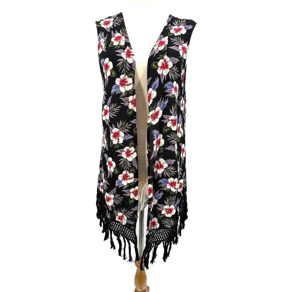 Trafaluc Zara Kimono Women's‎ M Boho Hippie Festival Fringe Trendy NWT Feminine